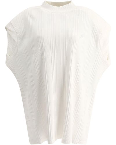 The Attico Das Attico "Laurie" T -Shirt mit gepolsterten Schultern - Weiß