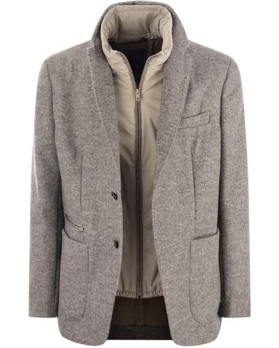 Fay Two Button Double Jacket - Gray