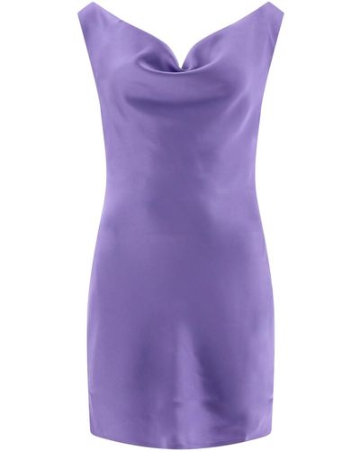 Norma Kamali "deep Drape Neck" Dress - Purple