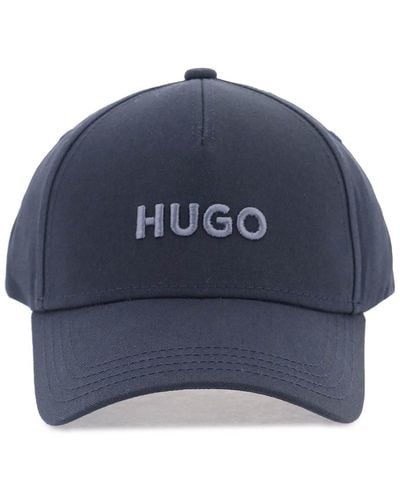 HUGO "Jude Capas de béisbol de logotipo bordado con - Azul