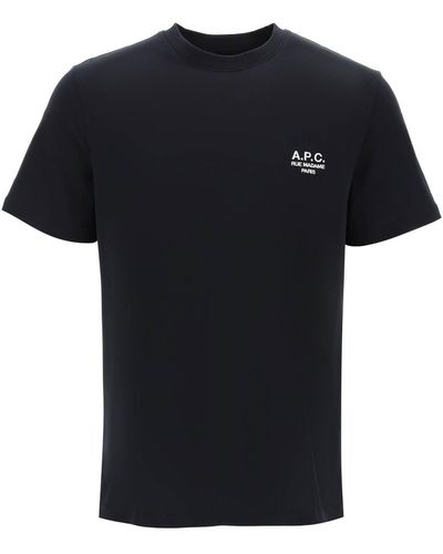 A.P.C. Raymond T -Shirt mit bestickten Logo - Schwarz