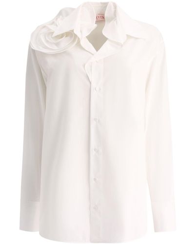 Valentino Camisa de Cotton Papeline - Blanco