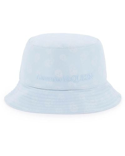 Alexander McQueen Sombrero de cubo de cráneo de - Azul