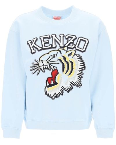 KENZO Tiger Varsity Crew Neck Sweatshirt - Bleu