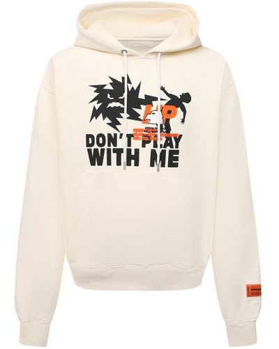 Heron Preston Logo Sweatshirt mit Kapuze - Weiß