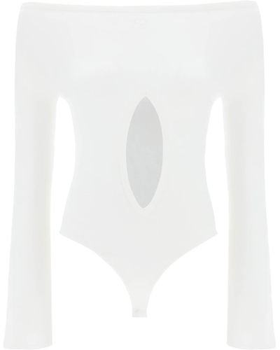 Courreges Courreves "Jersey -Körper mit Ausschnitt - Weiß