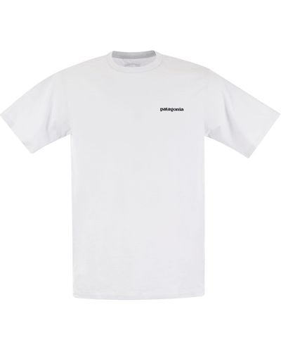 Patagonia Patagonië Gerecycled Katoenen T -shirt - Wit