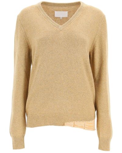 Maison Margiela Wool En Cashmere Sweater - Naturel