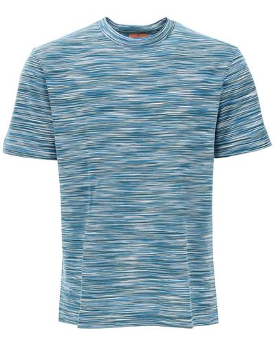 Missoni Slub Cotton Jersey T -Shirt - Blau