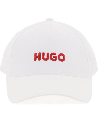 HUGO "jude Borduurde Logo Baseball Cap Met - Rood