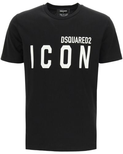 DSquared² Icon Print T -shirt - Zwart