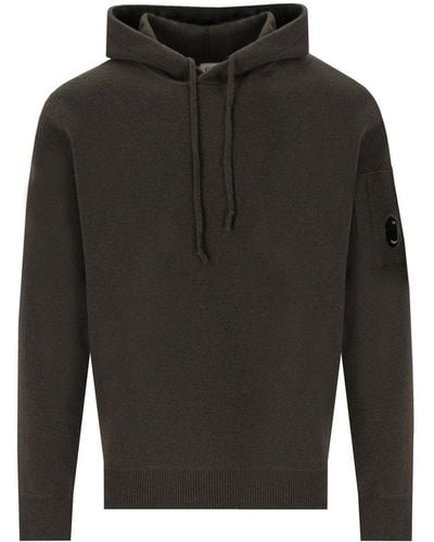 C.P. Company C.P. Firma Olive Green Hooded Pullover - Grau