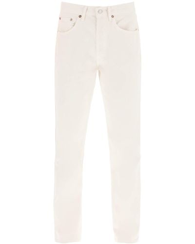 Agolde Lana Straight Mid Rise Jeans - Wit