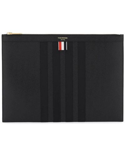 Thom Browne Porta Documenti 4 Bar - Nero