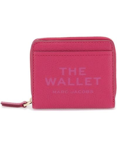 Marc Jacobs Die Leder -Mini -kompakte Brieftasche - Pink