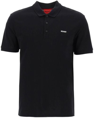 HUGO Cotton Piqué Donos Polo -shirt - Zwart
