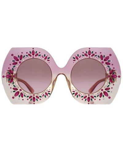 Dolce & Gabbana Limited Edition Crystal Sunglasses - Paars