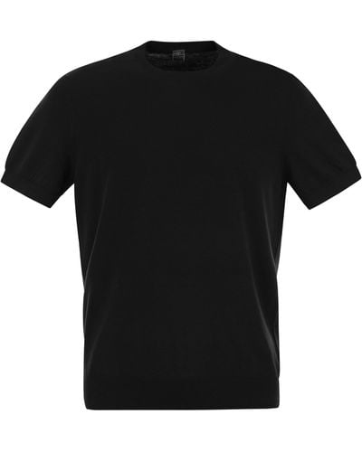 Fedeli Baumwoll -T -Shirt - Schwarz
