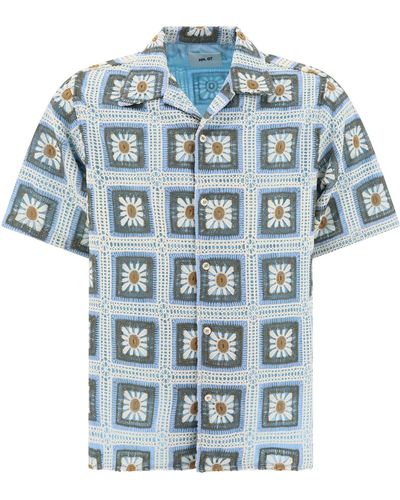 NN07 Nn07 "julio Crochet" Shirt - Blauw