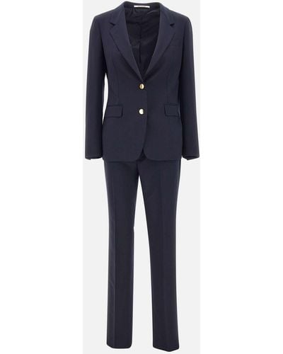 Tagliatore Parisi Wool Two Piece Navy Suit - Blauw