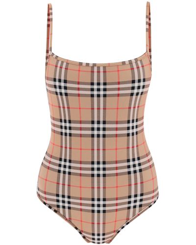 Burberry Check One Piece Swimsuit - Multicolore