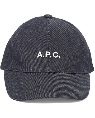 A.P.C. Charlie Baseball Cap - Blau