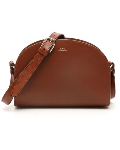 A.P.C. Demi-Lune Crossbody Bag - Brown