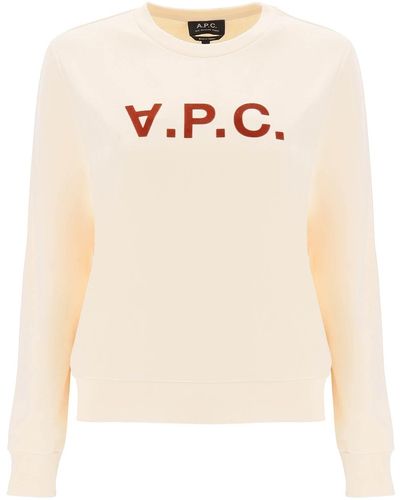 A.P.C. Sweatshirt -Logo - Neutre