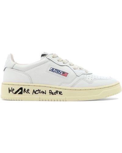 Autry Sneakers mit Slogan-Print - Weiß