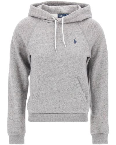 Polo Ralph Lauren Hooded Sweatshirt Met Geborduurd Logo - Grijs