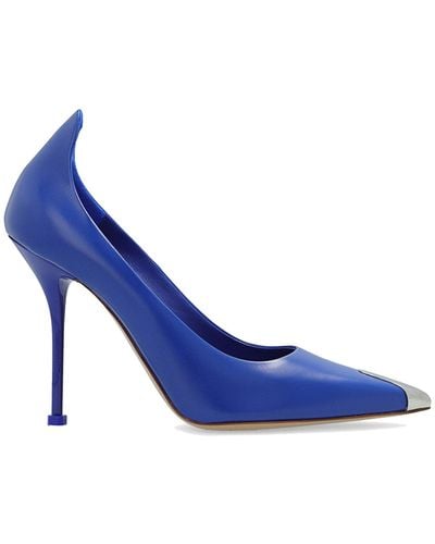 Alexander McQueen Pompes en cuir - Bleu