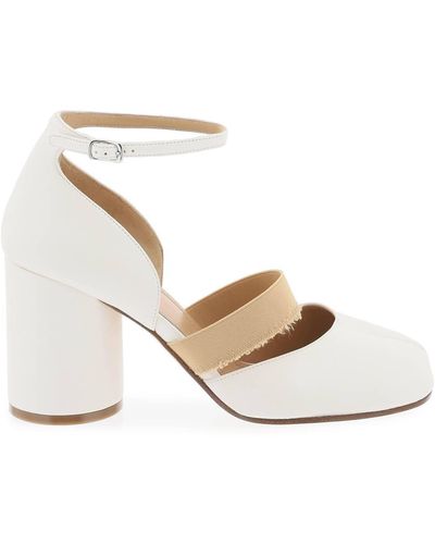 Maison Margiela Décolleté Tabi Con Fascia Elastica - Bianco