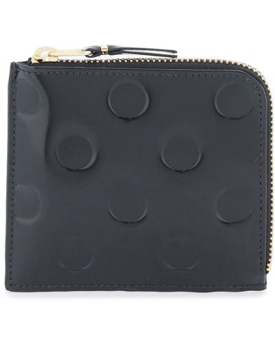 Comme des Garçons Polka Dot Flat Wallet - Schwarz