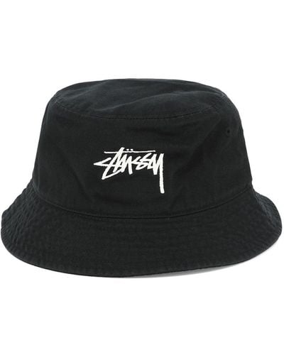 Stussy Chapeau de seau de big big stocke - Noir