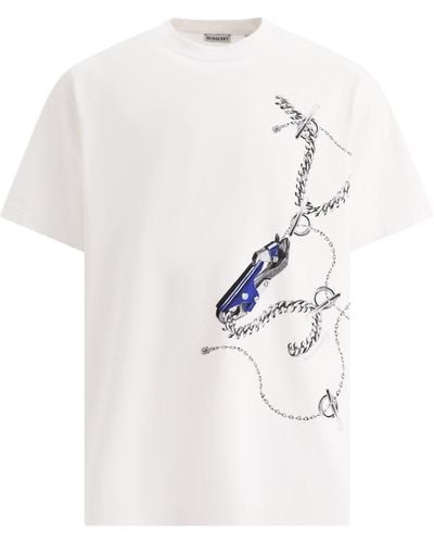 Burberry Bedrucktes T -Shirt - Weiß