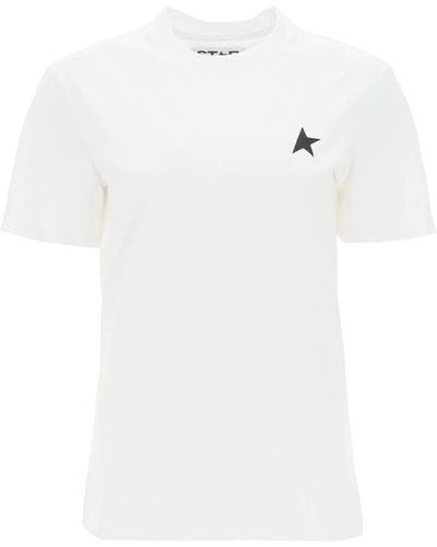 Golden Goose Golden Gans reguläres T -Shirt mit Sternlogo - Weiß