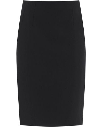 Versace Grain De Poudre Pencil Skirt - Zwart