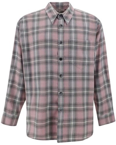 Ami Paris Camicia da camera casual - Grigio