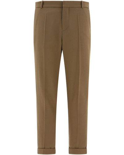 Balmain Twill maßgeschneiderte Hose - Natur