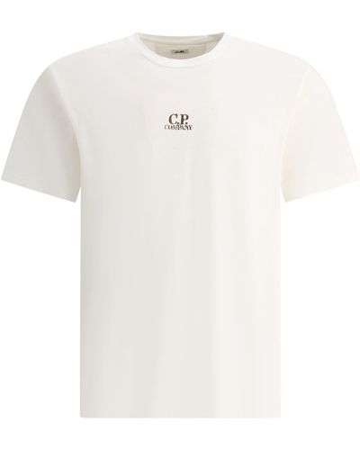 C.P. Company C.P. Firma "24/1 Drei Karten" T -Shirt - Weiß