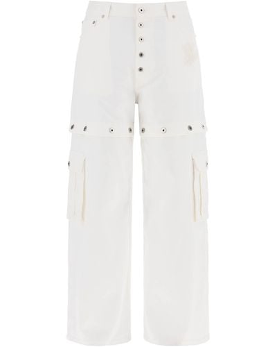 Off-White c/o Virgil Abloh Fuera de jeans holgados de logotipo de los 90 "90's - Blanco