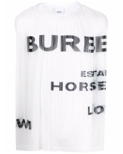 Burberry Depósito de malla de malla de impresión - Blanco