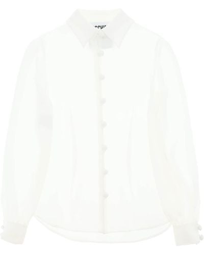 Moschino Camisa de seda - Blanco