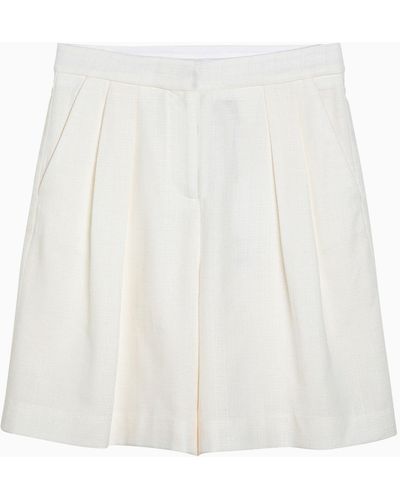 Margaux Lonnberg Wool Blend Stuart Bermuda Shorts - White