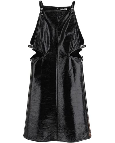 Courreges Mini robe en vinyle pour un audacieux - Noir