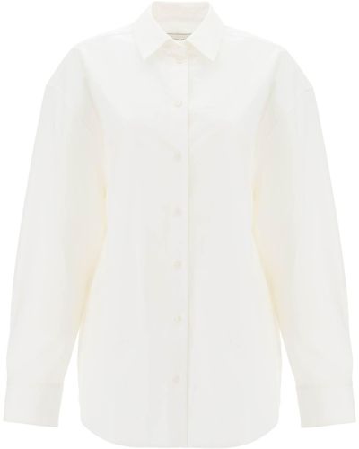 Loulou Studio CAMICIA OVERSIZE IN COTONE 'ESPANTO' - Bianco