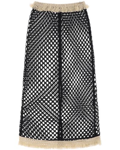 By Malene Birger Par Malene Birger "jupe maxi avec pâle - Noir