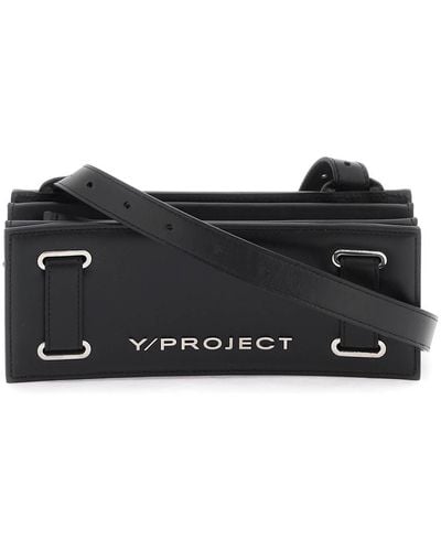 Y. Project Y Projekt 'Mini Akkordeon' Crossbody -Tasche - Schwarz