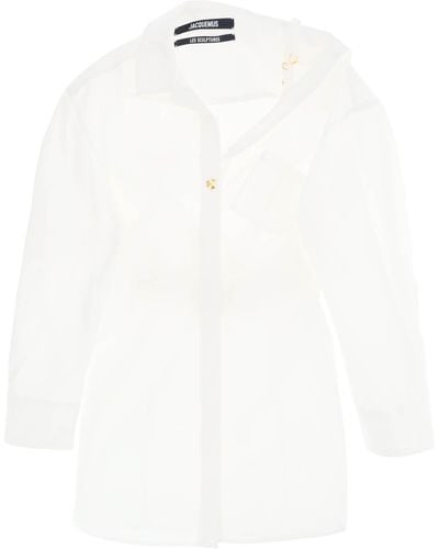 Jacquemus "La mini robe de chemise Chemise G - Blanc