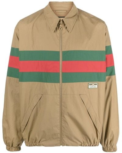 Gucci Web Stripe Shirt Jacket - Groen